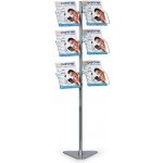 Corping Stojan pro odběr letáků 6xA4, drátěná kapsa, šedostříbrný – Zboží Dáma