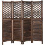 Design-Shop Paraván Shabby vintage A84 170 x 161 cm Hnědá – Zboží Dáma