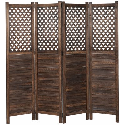 Design-Shop Paraván Shabby vintage A84 170 x 161 cm Hnědá – Zboží Dáma