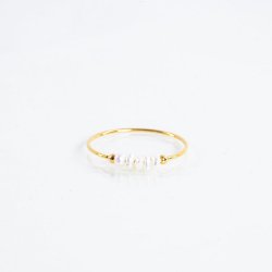 Bellonelli Pozlacený prsten s perličkami GRP50175
