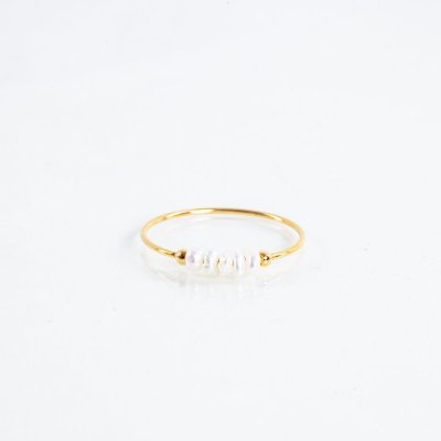 Bellonelli Pozlacený prsten s perličkami GRP50175 – Zboží Mobilmania