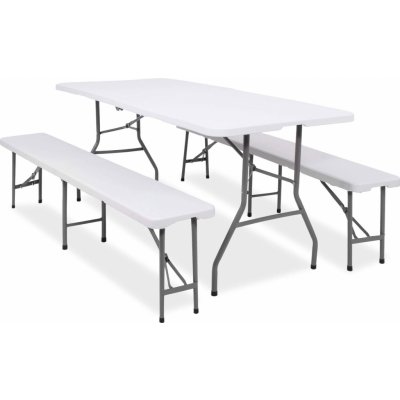 SPRINGOS GF0099 Pivní set pro 8 osob, 180x75 cm, bílý – Hledejceny.cz