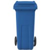 Popelnice Meva popelnice s víkem, plastová, modrá, 120 l MT0004-1