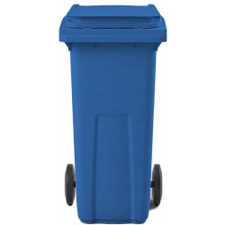 Meva popelnice s víkem, plastová, modrá, 120 l MT0004-1