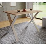 VCM Jídelní stůl Xona 110 x 80 X-nohy dub sonoma – Sleviste.cz