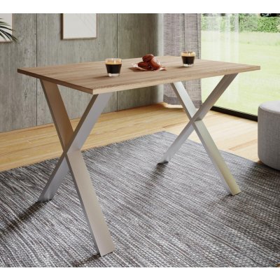 VCM Jídelní stůl Xona 110 x 80 X-nohy dub sonoma – Sleviste.cz
