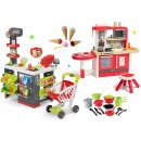 Smoby set obchod Supermarket s pokladnou a kuchyňka Superchef s hrnci a zmrzlinou 350213-28