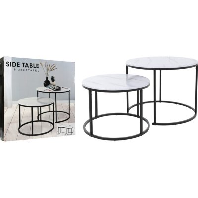 H & S Collection 2 ks 60 / 50 cm bílý KO-MB9000020 – Zboží Dáma