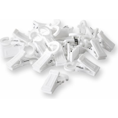 Wooline Plastové žabky na záclony bílé, s háčkem – Zboží Mobilmania