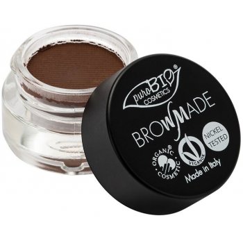 puroBIO cosmetics Browmade, pomáda na obočí 02 warm brown 4 ml