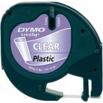 Páska do štítkovače Dymo LetraTAG, 16951, S0721550, transp./černá, 12 mm 774419 – Zboží Živě