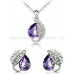 Swarovski Elements souprava lístečky purple SWS410 – Zboží Dáma