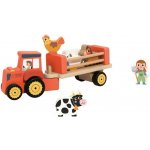 TookyToy Dřevěný traktor se zvířátky – Sleviste.cz