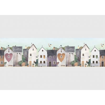 AG Design WBD-8495 Dětská samolepící bordura Půvabné Sousedství, rozměry 5 m x 13,8 cm – Zboží Dáma
