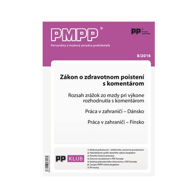 PMPP 8/2016 Zákon o zdravotnom poistení s komentárom – Zboží Mobilmania