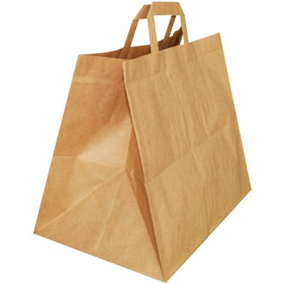 Papírová taška hnědá ploché ucho – Zboží Dáma