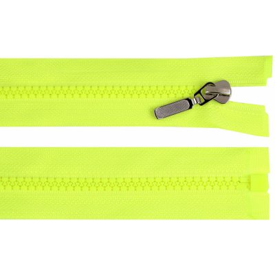 Prima-obchod Kostěný zip No 5 délka 90 cm s ozdobným jezdcem, barva 229 žlutá neon – Hledejceny.cz