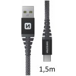 Swissten 71541010 USB / USB-C, 1,5m, černý – Zboží Živě