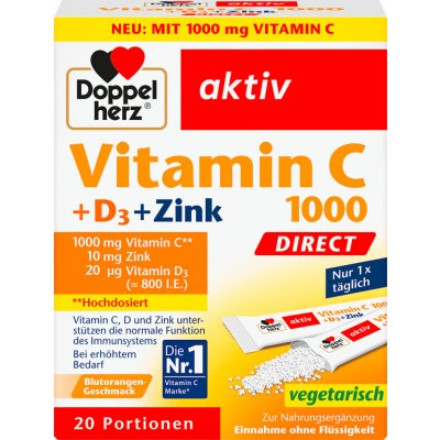 Doppelherz Vitamín C + D3 + Zinek 20 ks – Hledejceny.cz