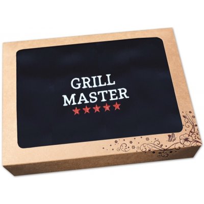 Povlečení Plus Pánská zástěra na grilování v dárkovém balení černá 72x100 GRILL MASTER HVĚZDY – Hledejceny.cz