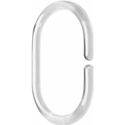 SAPHO Kroužky na sprchový závěs 12 ks, plast, čirá – Zboží Mobilmania