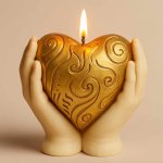 Svíčkománie3D Srdce v dlaních 140 g – Zboží Dáma