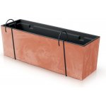 PROSPERPLAST Závěsný truhlík - URBI CASE W Beton Effect 39,5x18,5 cm antracit – Sleviste.cz