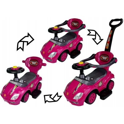 Mamido 3v1 Mega Car růžové – Sleviste.cz