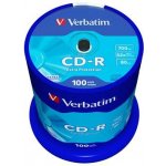 Verbatim CD-R 700MB 52x, cakebox, 100ks (43411) – Hledejceny.cz