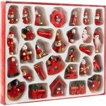 Ruhhy 22217 Dřevěné vánoční ozdoby na stromeček 30 ks – Zboží Dáma