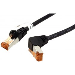 Nedis CCGP85227BK20 SF/UTP CAT6, zástrčka RJ45 - zástrčka RJ45 úhlová, 2m, černý