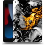 Picasee silikonový černý obal pro Apple iPad 10.2" 2021 9. gen Black Gold 2 – Zboží Mobilmania