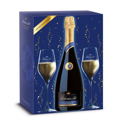 Bohemia Prestige brut 12,5% 0,75 l (dárkové balení 2 sklenice) – Zboží Mobilmania