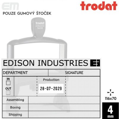 Trodat 54120 [ 116 x 70 mm pouze gumový štoček – Zboží Živě