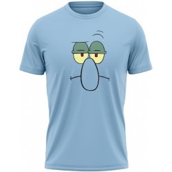 MemeMerch tričko Squidward face Sky Blue