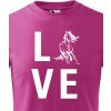 Dětské tričko dětské tričko Láska ke koním, Purpurová