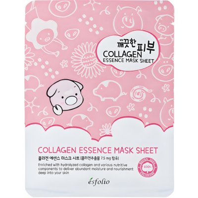 Esfolio Pure Skin Collagen Essence Mask Sheet Textilní maska s kolagenem 25 ml – Zboží Dáma