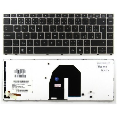 česká klávesnice HP Probook 5330 5330M černá/stříbrná CZ/SK podsvit
