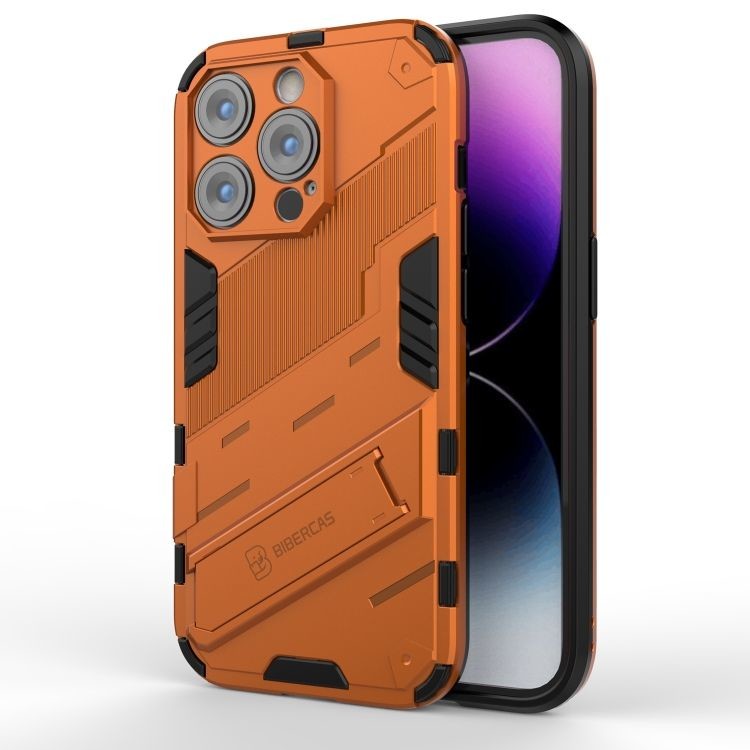Pouzdro Punk armor case Apple iPhone 14 Pro Max oranžové