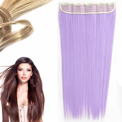 Girlshow Clip in vlasy - 60 cm dlouhý pás vlasů - odstín Light Purple – Zbozi.Blesk.cz