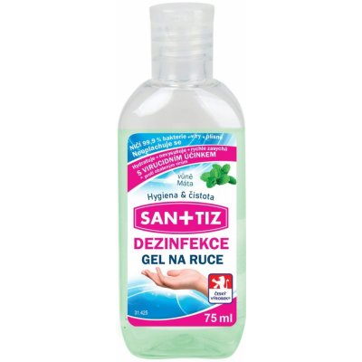 Sanitiz dezinfekční gel na ruce parfém máta obsahuje Aloe Vera 75 ml – Zbozi.Blesk.cz