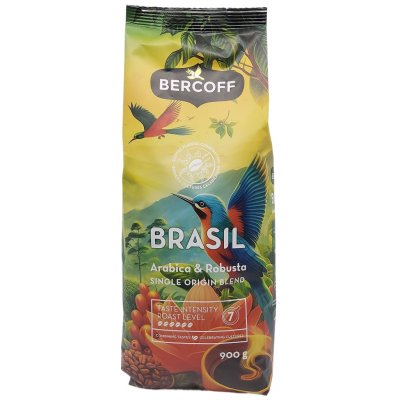 BERCOFF Brasil Arabica & Robusta zrnková 0,9 kg – Hledejceny.cz