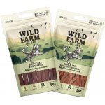 WILD FARM hovězí tyčinky s taurinem 50 g a Wild Farm hair&skin měkké proužky z kachny 50 g – Hledejceny.cz