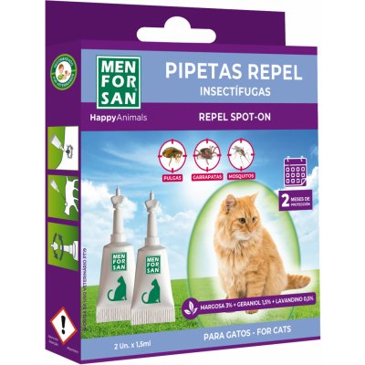 Menforsan Antiparazitní pipety pro kočky 2 x 1,5 ml – Hledejceny.cz