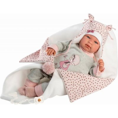 Llorens 84460 NEW BORN realistická miminko se zvuky a měkkým látkovým tělem 44 cm – Hledejceny.cz