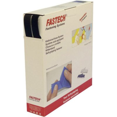 FASTECH® B20-SKL999925 pásek se suchým zipem, zalepení hotmelt , háčková a flaušová část, (d x š) 25000 mm x 20 mm, čern – Hledejceny.cz