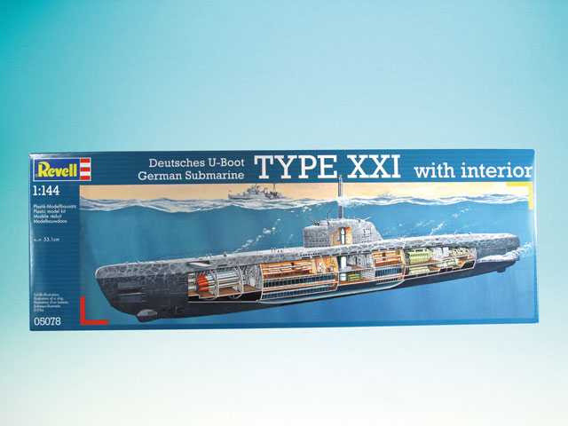 Revell Deutsches U-Boot Typ XXI mit Interieur 05078 1:144