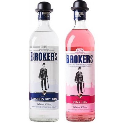 Broker's London Dry Gin 47% 0,7 l + Broker's Pink Gin 40% 0,7 l (set) – Zbozi.Blesk.cz