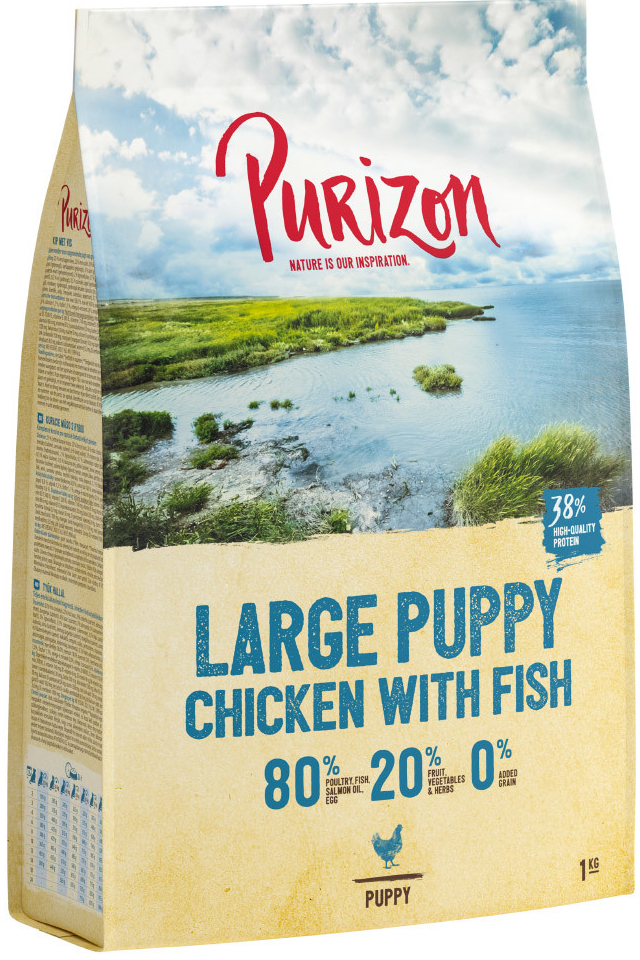 Purizon Large Puppy kuře & ryba bez obilovin 4 x 1 kg