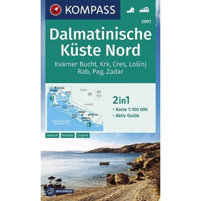 Dalmatinische Küste Nord 1:100 000 - KOMPASS-Karten GmbH – Hledejceny.cz